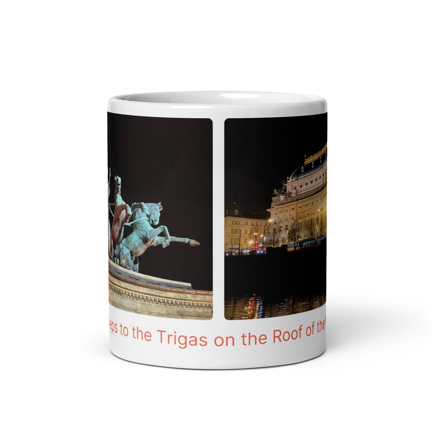 139 Steps to the Trigas on the Roof of the National Theater Mug