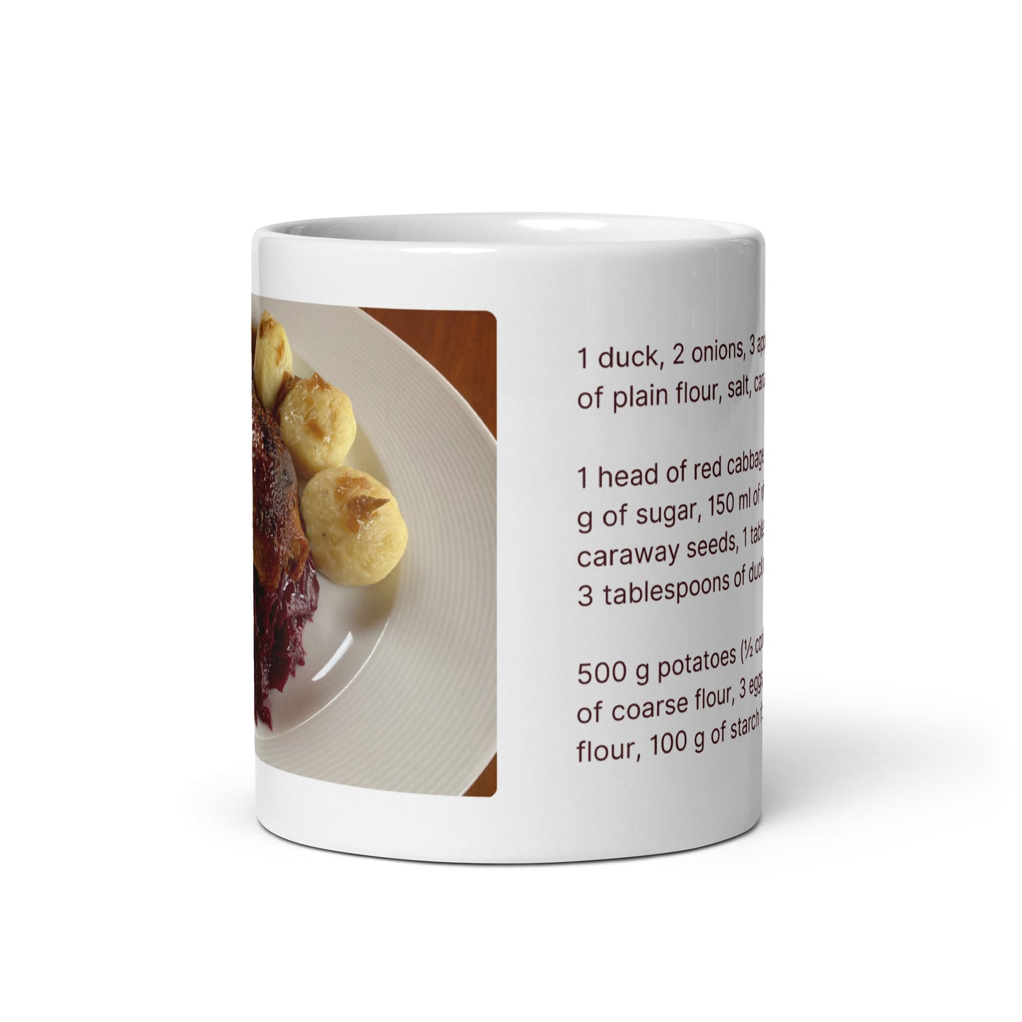 Roast Duck with Red Sauerkraut and Hairy Dumpling Mug (Václav Frič)