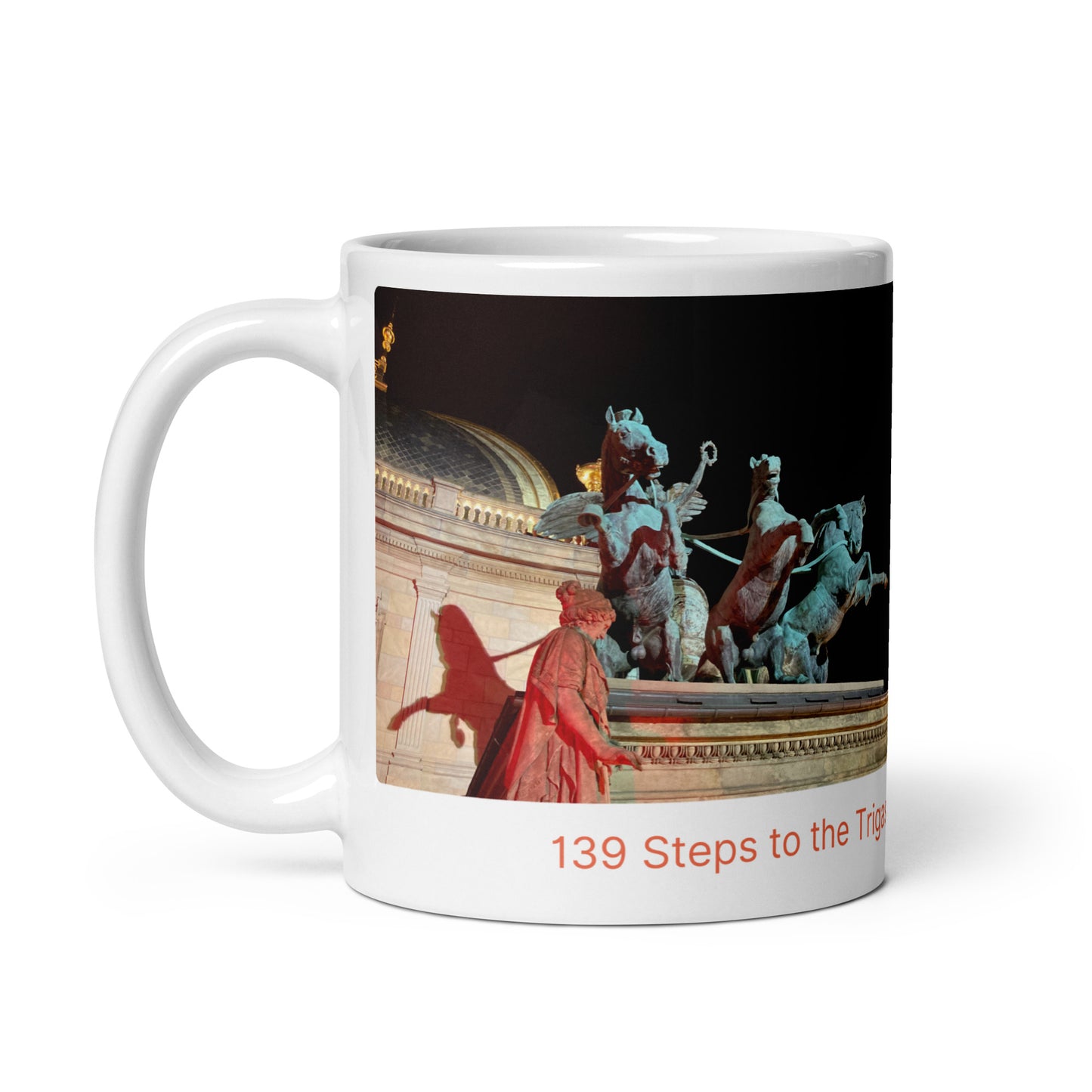 139 Steps to the Trigas on the Roof of the National Theater Mug