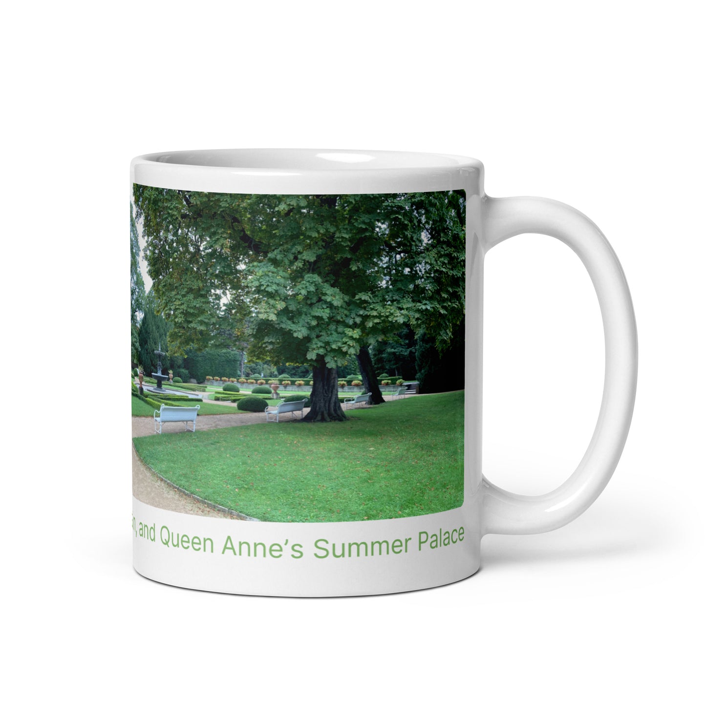 A Great Love Story, The Singing Fountain, and Queen Anne’s Summer Palace Mug